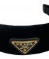 中古・古着 PRADA (プラダ) ベルベット ヘッドバンド 1IH019 068 ブラック：34000円
