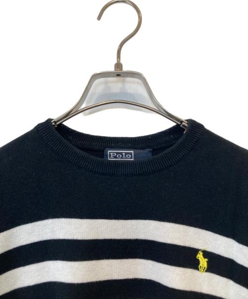 POLO RALPH LAUREN（ポロ・ラルフローレン）POLO RALPH LAUREN (ポロ・ラルフローレン) ボーダーニット ブラック×ホワイト サイズ:不明の古着・服飾アイテム