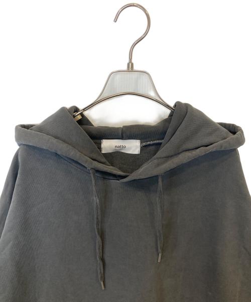 natto（ナット）natto (ナット) vintage like loose silhouette hoodie　パーカー ブラック サイズ:Fの古着・服飾アイテム