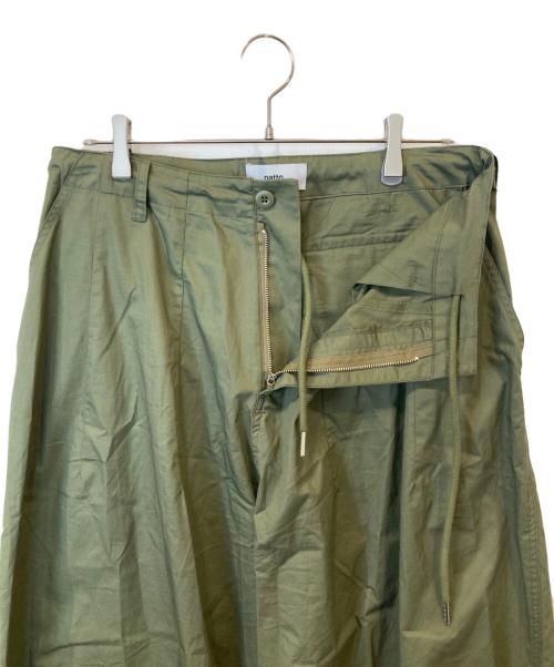 natto（ナット）natto (ナット) wide silhouette pants　03021 カーキ サイズ:Freeの古着・服飾アイテム