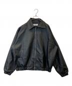 nattoナット）の古着「standard fake leather blouson　フェイクレザージャケット　02005」｜ブラック
