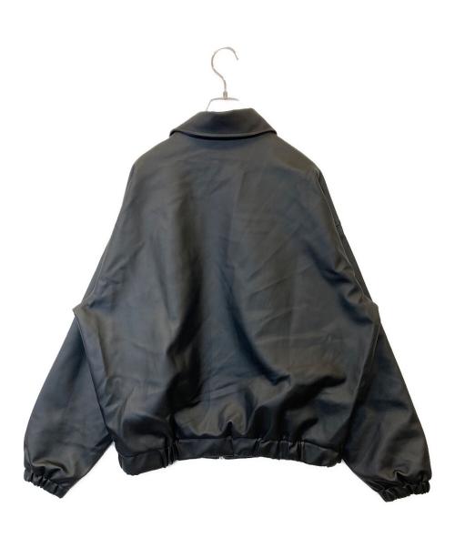natto（ナット）natto (ナット) standard fake leather blouson　フェイクレザージャケット　02005 ブラック サイズ:Fの古着・服飾アイテム