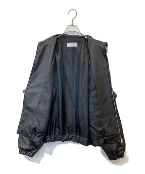 natto（ナット）natto (ナット) standard fake leather blouson　フェイクレザージャケット　02005 ブラック サイズ:Fの古着・服飾アイテム