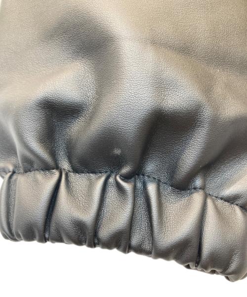 natto（ナット）natto (ナット) standard fake leather blouson　フェイクレザージャケット　02005 ブラック サイズ:Fの古着・服飾アイテム