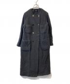 VERMEIL par ienaヴェルメイユ パー イエナ）の古着「リングツイード 金ボタンコート　22020938101030」｜グレー