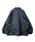 WYM LIDNM (ウィム バイ リドム) ARTIFICIAL GRAIN MILITARY　フェイクレザージャケット　WYjk715 BLOUSON ブラック サイズ:S：4000円