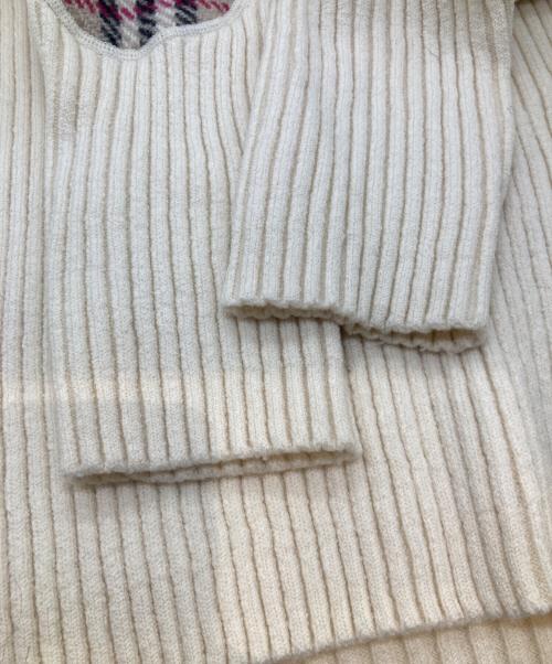 BURBERRY LONDON（バーバリーロンドン）BURBERRY LONDON (バーバリーロンドン) Vネックニット アイボリー サイズ:1の古着・服飾アイテム