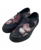 LAD MUSICIANラッドミュージシャン）の古着「CANVAS SLIP ON FLOWER 2118-914 シューズ」｜ブラック