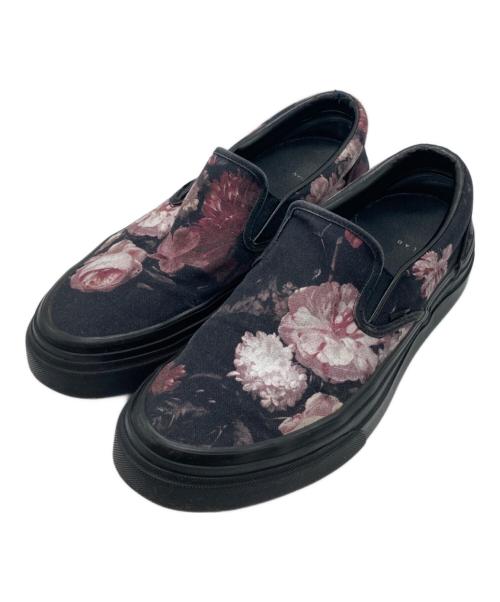 LAD MUSICIAN（ラッドミュージシャン）LAD MUSICIAN (ラッドミュージシャン) CANVAS SLIP ON FLOWER 2118-914 シューズ ブラック サイズ:44の古着・服飾アイテム