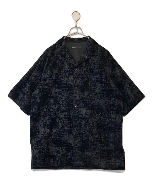 08sircus（ゼロエイトサーカス）08sircus (ゼロエイトサーカス) Flocky hand print over shirt　S21SM-SH01 シャツ ブラック サイズ:5の古着・服飾アイテム