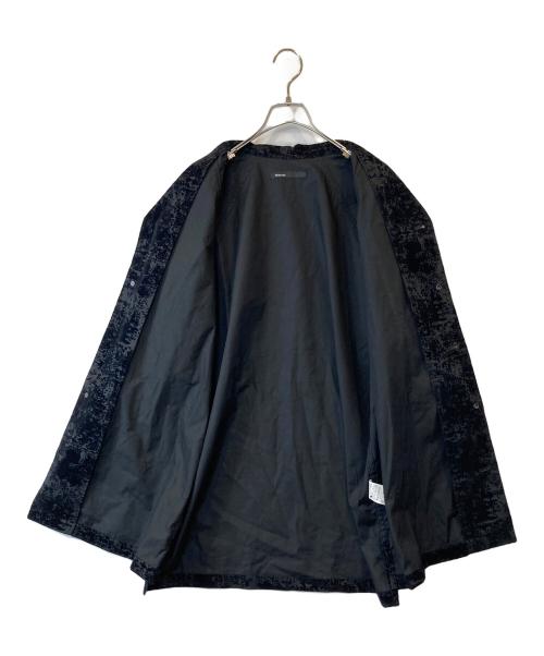 08sircus（ゼロエイトサーカス）08sircus (ゼロエイトサーカス) Flocky hand print over shirt　S21SM-SH01 シャツ ブラック サイズ:5の古着・服飾アイテム