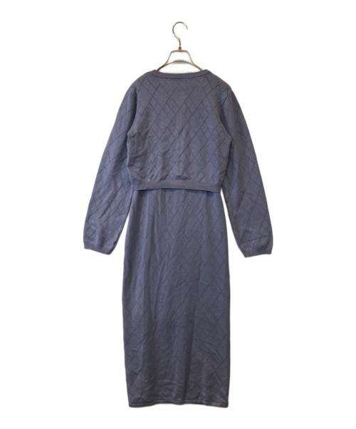 HER LIP TO（ハーリップトゥ）Her lip to (ハーリップトゥ) Diamond Pattern Knit Dress Set 1251205027 ワンピース パープル サイズ:Mの古着・服飾アイテム
