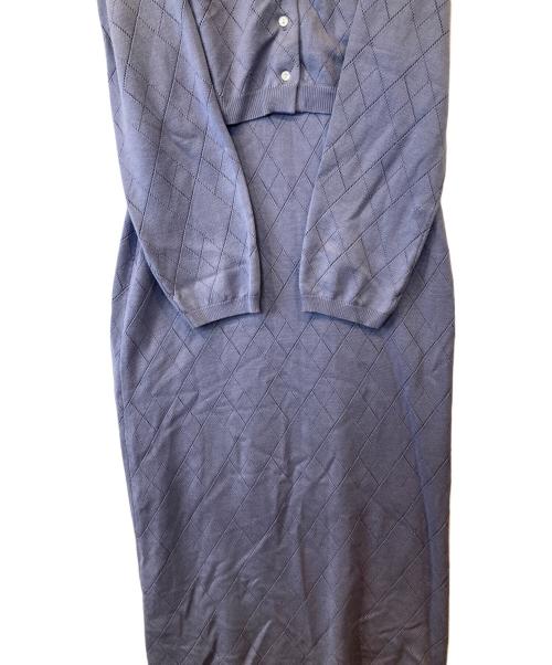 HER LIP TO（ハーリップトゥ）Her lip to (ハーリップトゥ) Diamond Pattern Knit Dress Set 1251205027 ワンピース パープル サイズ:Mの古着・服飾アイテム