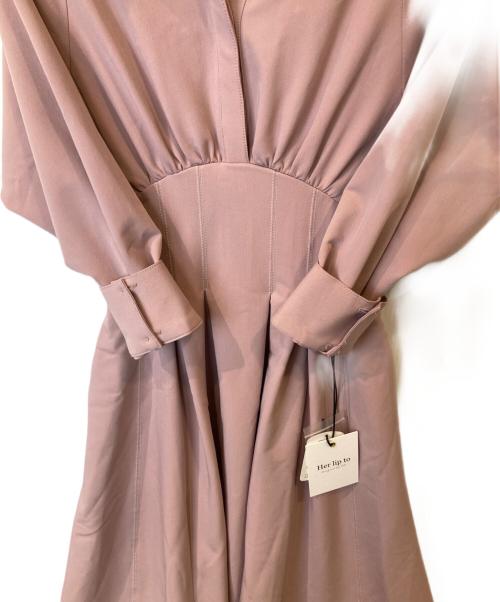 HER LIP TO（ハーリップトゥ）Her lip to (ハーリップトゥ) Montecristo Long Dress　長袖ワンピース　1244305207 ピンク サイズ:S 未使用品の古着・服飾アイテム