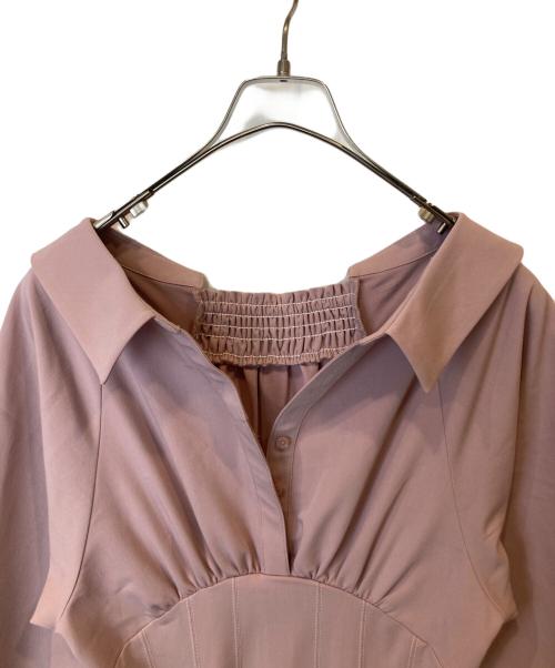 HER LIP TO（ハーリップトゥ）Her lip to (ハーリップトゥ) Montecristo Long Dress　長袖ワンピース　1244305207 ピンク サイズ:S 未使用品の古着・服飾アイテム