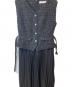 中古・古着 Her lip to (ハーリップトゥ) Siena Pleated Docking Dress　ノースリーブワンピース　1243305071 ブラック サイズ:M：8000円