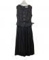Her lip to（ハーリップトゥ）の古着「Siena Pleated Docking Dress　ノースリーブワンピース　1243305071」｜ブラック