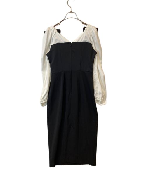HER LIP TO（ハーリップトゥ）Her lip to (ハーリップトゥ) Faubourg Shoulder Ribbon Dress ワンピース 1244305174 ブラック サイズ:Sの古着・服飾アイテム