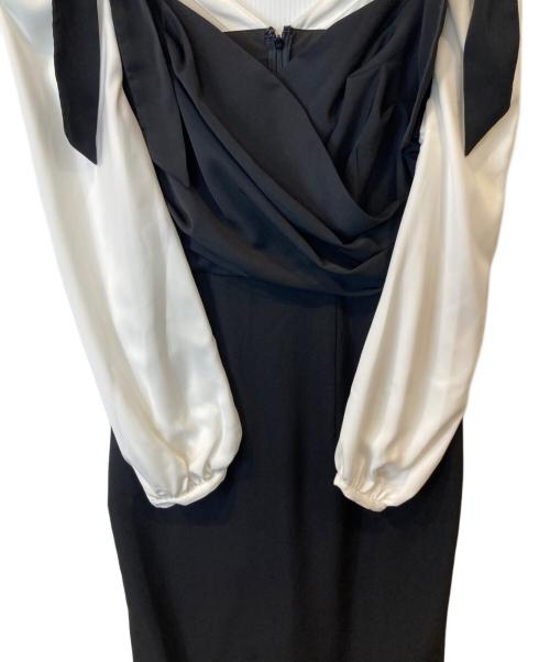 HER LIP TO（ハーリップトゥ）Her lip to (ハーリップトゥ) Faubourg Shoulder Ribbon Dress ワンピース 1244305174 ブラック サイズ:Sの古着・服飾アイテム