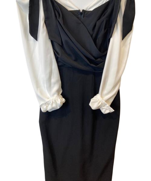 HER LIP TO（ハーリップトゥ）Her lip to (ハーリップトゥ) Faubourg Shoulder Ribbon Dress ワンピース 1244305174 ブラック サイズ:Sの古着・服飾アイテム