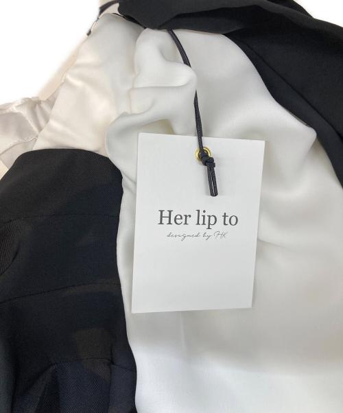 HER LIP TO（ハーリップトゥ）Her lip to (ハーリップトゥ) Faubourg Shoulder Ribbon Dress ワンピース 1244305174 ブラック サイズ:Sの古着・服飾アイテム