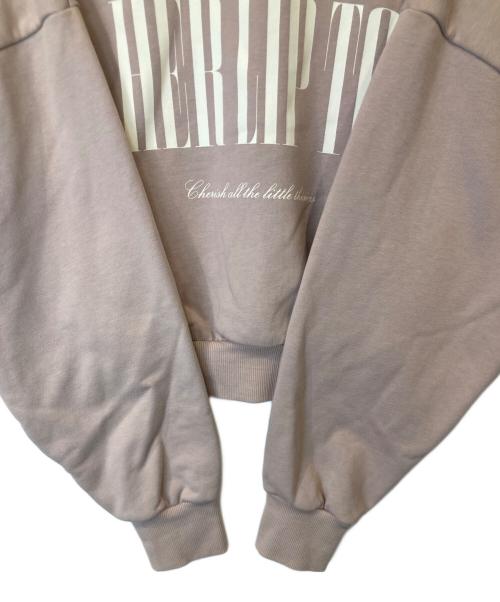 HER LIP TO（ハーリップトゥ）HER LIP TO (ハーリップトゥ) Cherish Oversized Sweatshirt　1244102124 ピンク サイズ:Freeの古着・服飾アイテム