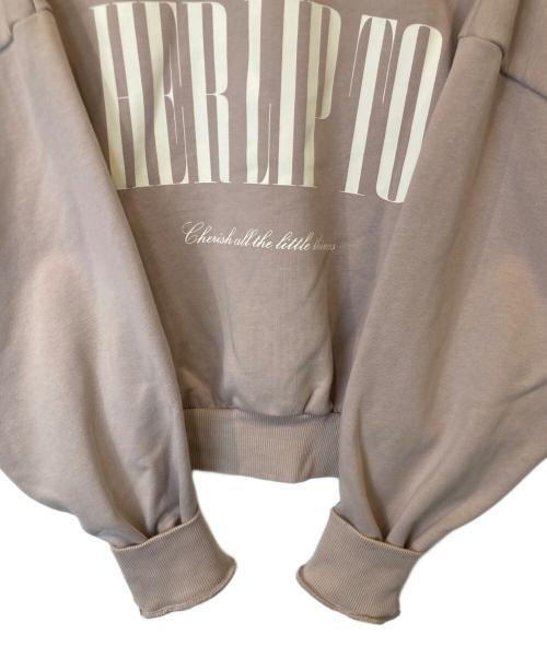 HER LIP TO（ハーリップトゥ）HER LIP TO (ハーリップトゥ) Cherish Oversized Sweatshirt　1244102124 ピンク サイズ:Freeの古着・服飾アイテム