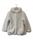 eimy istoireエイミーイストワール）の古着「French poodle fur （フレンチプードルファー）フードジャケット　1124600044」｜アイボリー