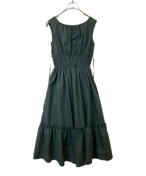 HER LIP TO（ハーリップトゥ）Her lip to (ハーリップトゥ) Riviera Double Bow Dress　ノースリーブワンピース　1242305126 グリーン サイズ:Mの古着・服飾アイテム