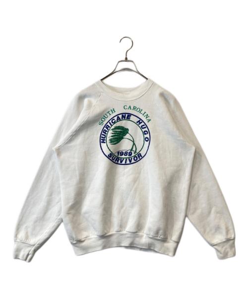 FRUIT OF THE LOOM（フルーツオブザルーム）FRUIT OF THE LOOM (フルーツオブザルーム) ラグランスウェット ホワイト サイズ:XLの古着・服飾アイテム