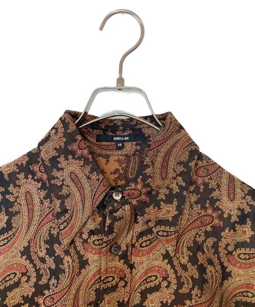 SHELLAC（シェラック）SHELLAC (シェラック) ペイズリー柄シャツ ブラウン サイズ:46の古着・服飾アイテム