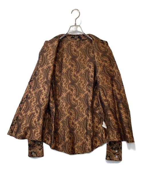 SHELLAC（シェラック）SHELLAC (シェラック) ペイズリー柄シャツ ブラウン サイズ:46の古着・服飾アイテム