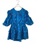 MAISON SPECIALメゾンスペシャル）の古着「トロピカルフラワーブラウス 21221315304」｜スカイブルー