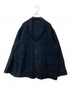 Graphpaperグラフペーパー）の古着「Moleskin French Work Jacket GM193-20028 ジャケット」｜ブラック