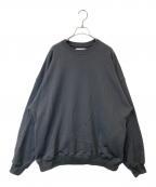 Graphpaperグラフペーパー）の古着「Azuma Terry Crew Neck Sweat GU243-70195B」｜グレー