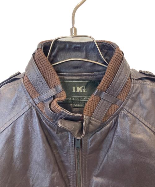 Hysteric Glamour（ヒステリックグラマー）Hysteric Glamour (ヒステリックグラマー) ピッグレザー ジャケット　4LB-1562 ブラウン サイズ:Mの古着・服飾アイテム