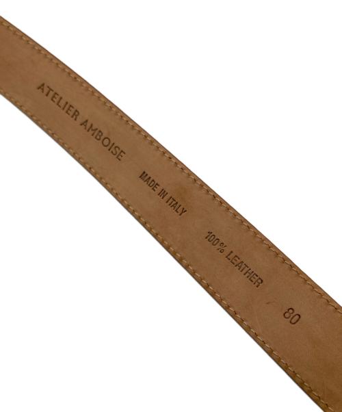ATELIER AMBOISE（アトリエ アンボワーズ）ATELIER AMBOISE (アトリエ アンボワーズ) レザーベルト ブラウンの古着・服飾アイテム