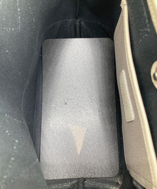 Breath TOPKAPI（ブレストプカピ）Breath TOPKAPI (ブレストプカピ) スコッチグレイン ネオレザー ミニ トート バッグ ライトグレー×ブラックの古着・服飾アイテム