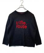 JEANASISジーナシス）の古着「5G floatロゴBIGプルオーバー JS064722MR」｜ブラック