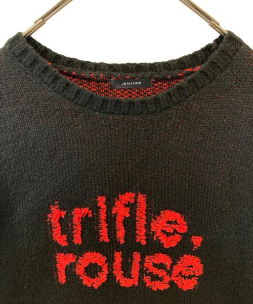 JEANASIS（ジーナシス）JEANASIS (ジーナシス) 5G floatロゴBIGプルオーバー JS064722MR ブラック サイズ:FREEの古着・服飾アイテム