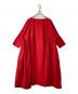 Veritecoeur（ヴェリテクール）の古着「コットンサイドギャザーワンピース LN-04」｜レッド