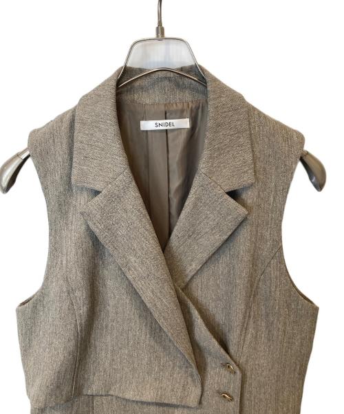 Snidel（スナイデル）Snidel (スナイデル) ラップテーラードジャンパースカート SWFO245057 ベージュ サイズ: 1の古着・服飾アイテム