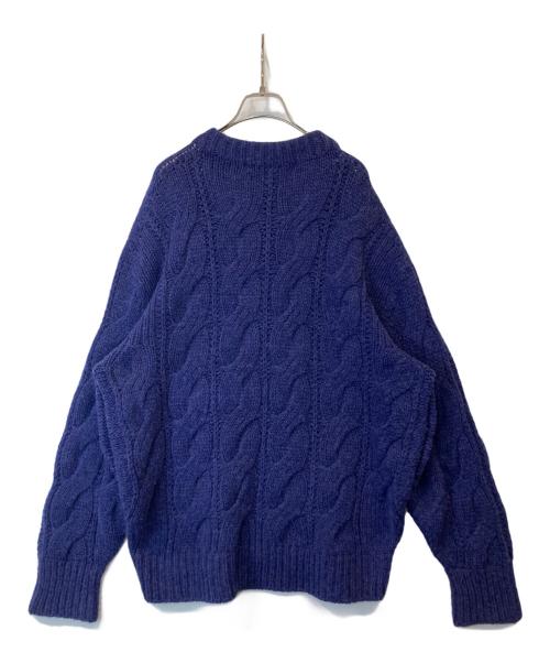 FRAMeWORK（フレームワーク）FRAMeWORK (フレームワーク) ローゲージケーブルワイドプルオーバー ネイビー サイズ:FREEの古着・服飾アイテム