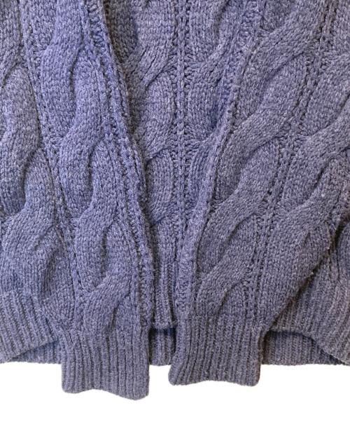 FRAMeWORK（フレームワーク）FRAMeWORK (フレームワーク) ローゲージケーブルワイドプルオーバー ネイビー サイズ:FREEの古着・服飾アイテム