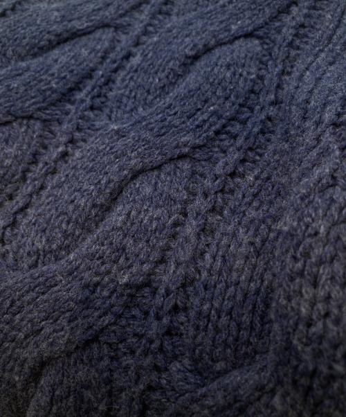 FRAMeWORK（フレームワーク）FRAMeWORK (フレームワーク) ローゲージケーブルワイドプルオーバー ネイビー サイズ:FREEの古着・服飾アイテム