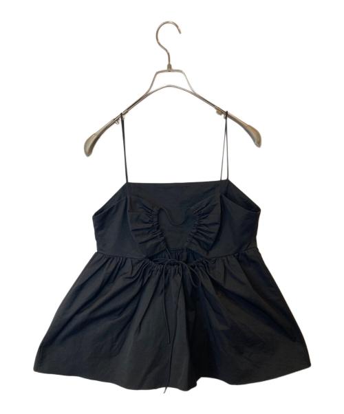 BEAUTY&YOUTH（ビューティーアンドユース）BEAUTY&YOUTH (ビューティーアンドユース) コットンナイロン バックホール キャミソール　	1621-699-1757 ブラック サイズ:FREEの古着・服飾アイテム