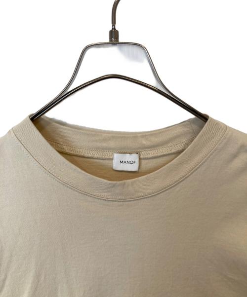MANOF（マノフ）MANOF (マノフ) TULLE DOCKING L/S T-SHIRT 85105-1042 カットソー ベージュ サイズ:FREEの古着・服飾アイテム