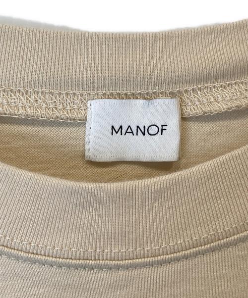 MANOF（マノフ）MANOF (マノフ) TULLE DOCKING L/S T-SHIRT 85105-1042 カットソー ベージュ サイズ:FREEの古着・服飾アイテム