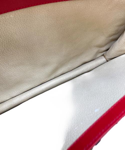 GUCCI（グッチ）GUCCI (グッチ) GGフローラ キャンバス×レザー ショルダーバッグ　004.112 002C ベージュ×レッドの古着・服飾アイテム