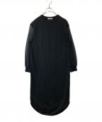 MACPHEEマカフィー）の古着「シアーコンビクルーネックワンピース 12-06-12-06438」｜ブラック